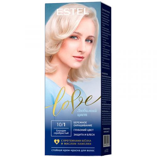 Крем-краска стойкая Estel Love для волос, 10/1 блондин серебристый, Эстель, 50 мл