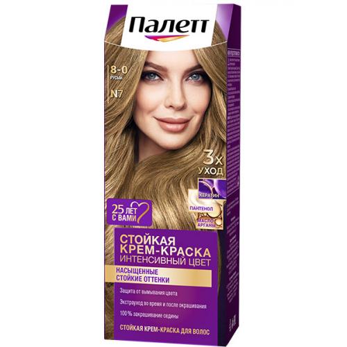 Крем-краска стойкая Палетт Интенсивный цвет для волос, 8-0 Русый, Лаб Индастриз, 110 мл