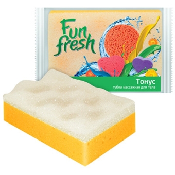 Губка для тела Fun Fresh Тонус, массажная, ТЕКОС-ИНДУСТРИЯ