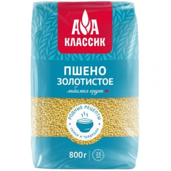 Крупа Агро-Альянс Классик Пшено золотистое, Агро-Альянс, 800 г