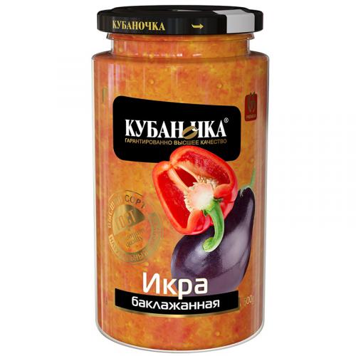 Икра Кубаночка из баклажанов, Кубаночка, 360 г