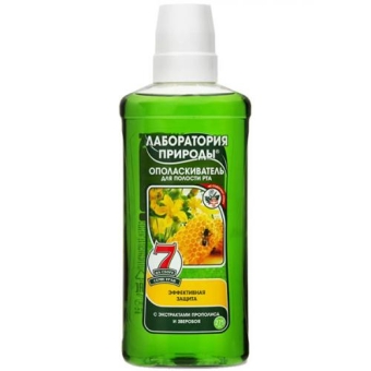 Ополаскиватель для полости рта Лаборатория природы с экстрактами прополиса и зверобоя на сборах трав, Аванта-Сувенир, 275 мл