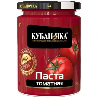 Паста томатная Кубаночка, Кубаночка, 280 г