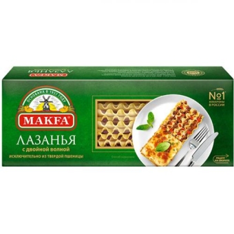 Макаронные изделия Makfa лазанья с двойной волной, Макфа, 500 г