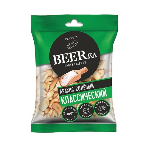 Арахис жареный соленый «BEERka», Россия, 30 г