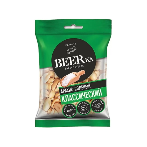 Арахис жареный соленый «BEERka», Россия, 90 г
