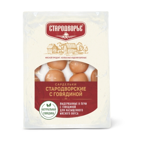Сардельки с Говядиной, Стародворские колбасы, 300 г