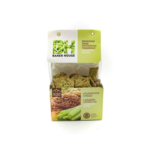 Хлебцы «Итальянские» с сельдереем, Бейкер Хаус, 250 г