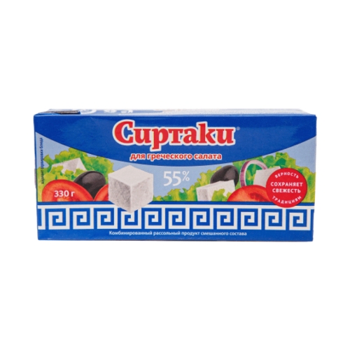 Сиртаки 55% (для Греческого салата) рассольный продукт, Северное Молоко, 330 г