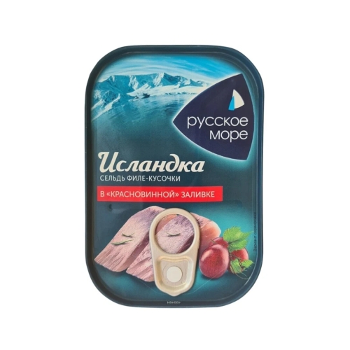 Сельдь «Исландка» филе в красновинной заливке, Русское море, 115 г