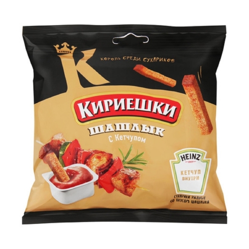 Сухарики «Кириешки» Шашлык с кетчупом, КДВ, 60 г