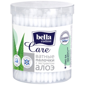 Палочки ватные Bella Cotton Care с экстрактом алоэ, Bella,