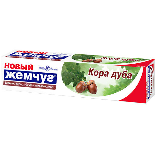 Паста зубная Новый жемчуг Кора дуба, Невская Косметика, 100 мл