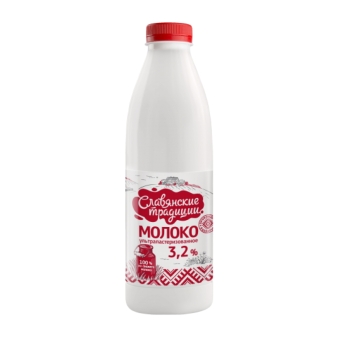 Молоко «Славянские Традиции» 3,2% (пэт) 0,9л, Минский МЗ №1, Беларусь, 0,9 л