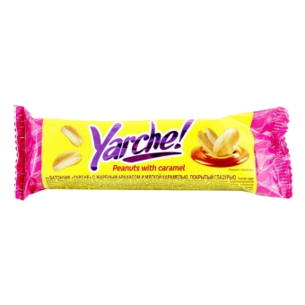 Батончик «Ярче» с арахисом и карамелью, КДВ Яшкино, 50 г
