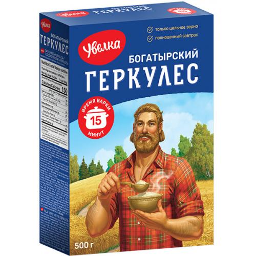 Хлопья овсяные Увелка Геркулес Богатырский, Увелка, 500 г