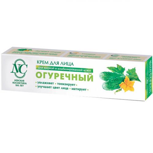 Крем для лица Невская косметика Огуречный для жирной и комбинированной кожи, Невская Косметика, 40 мл