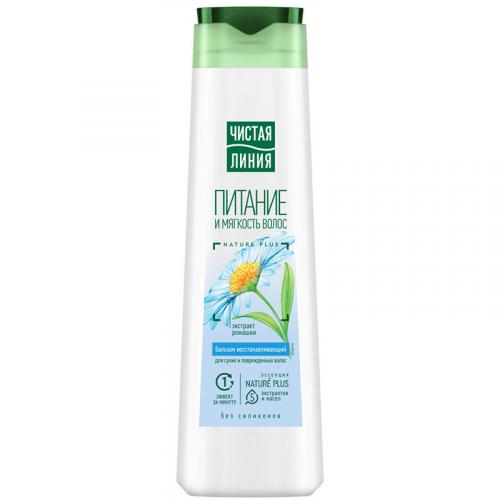 Бальзам-ополаскиватель Чистая линия Питание и мягкость для сухих волос, Концерн Калина, 380 мл
