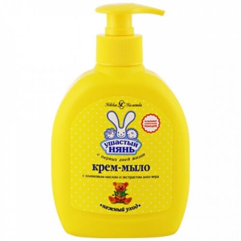 Крем-мыло жидкое Ушастый нянь с оливковым маслом и экстрактом алоэ вера, детское, Невская Косметика, 300 мл