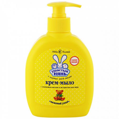 Крем-мыло жидкое Ушастый нянь с оливковым маслом и экстрактом алоэ вера, детское, Невская Косметика, 300 мл