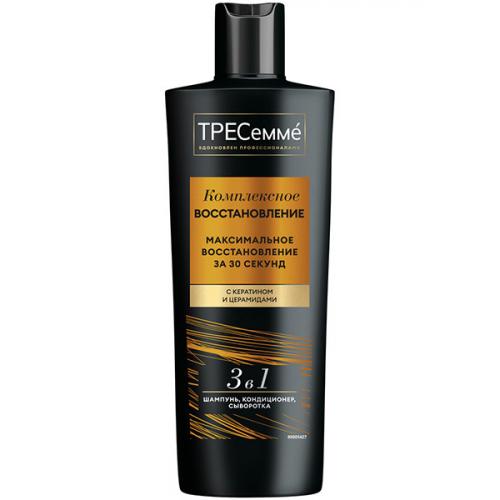 Шампунь Тресемме Комплексное восстановление 3 в 1 для волос, Unilever HPC, 360 мл