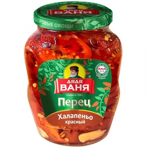 Перец Халапеньо Дядя Ваня красный нарезанный, Дядя Ваня Трейдинг, 350 г