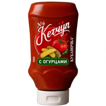 Кетчуп Кубаночка N6 с огурцами, Кубаночка, 500 г