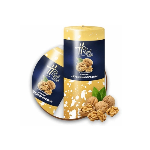 Сыр Салями 45% полутвердый с Грецким орехом, Новопокровский МСЗ, 200 г