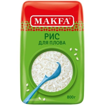 Крупа Makfa рис шлифованный для плова, Макфа, 800 г