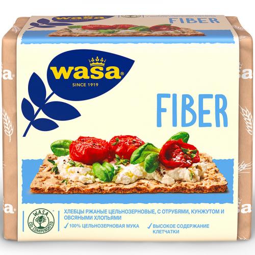 Хлебцы ржаные Wasa Fiber с пшеничными отрубями, кунжутом и овсяными хлопьями, Barilla, 230 г