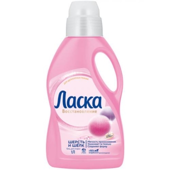 Гель для стирки Ласка Шерсть и шелк для деликатных тканей, ЛАБ Индастриз, 1 л