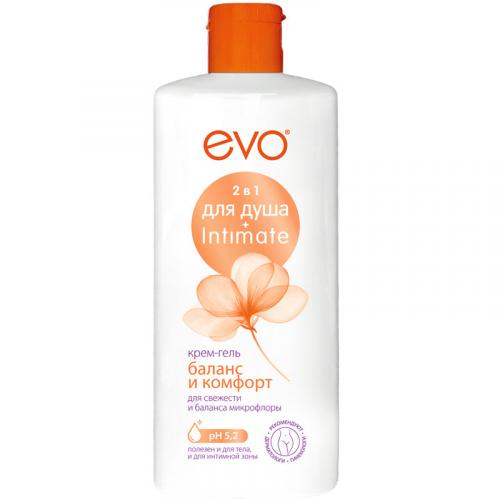 Крем-гель Evo 2 в 1 Баланс и комфорт для душа и интимной гигиены, Аванта-Сувенир, 400 мл