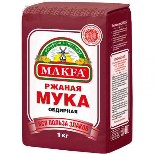 Мука Makfa ржаная обдирная, Макфа, 1 кг
