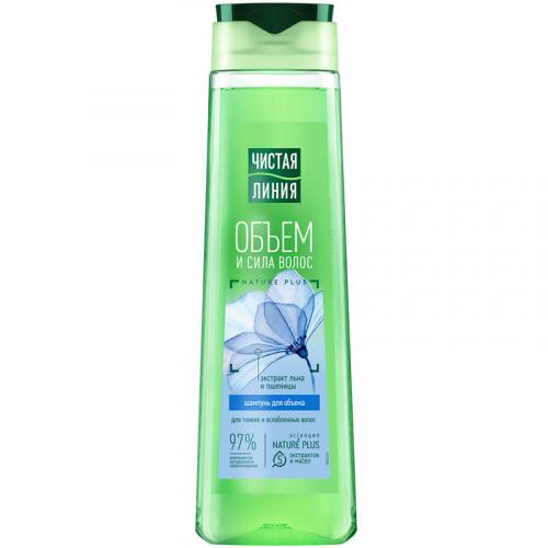 Шампунь Чистая линия Объем и сила для тонких и ослабленных волос, Концерн Калина, 400 мл