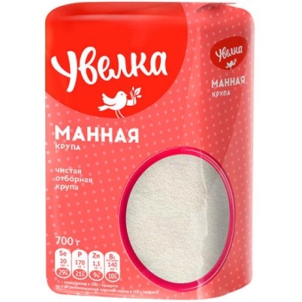 Крупа манная Увелка, марка М, Увелка, 700 г