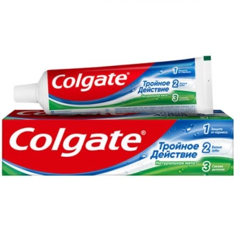 Паста зубная Colgate Тройное действие Натуральная мята, Colgate-Palmolive, 50 мл