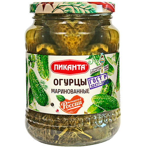 Огурцы маринованные Пиканта, Пиканта, 680 г