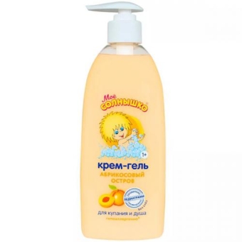 Крем-гель детский Мое Солнышко Абрикосовый остров, для купания и душа, АВАНТА-СУВЕНИР, 400 мл