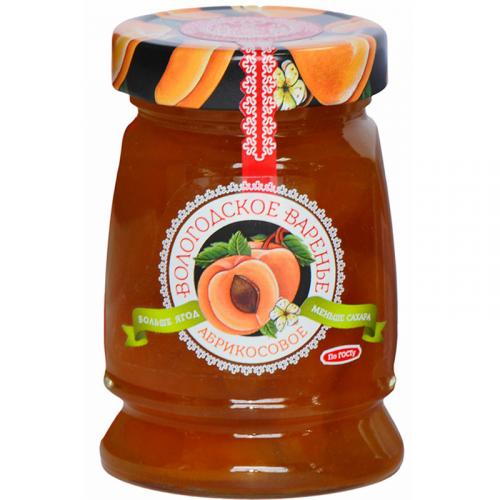 Варенье абрикосовое Вологодское варенье, ЭКОПРОДУКТ, 370 г