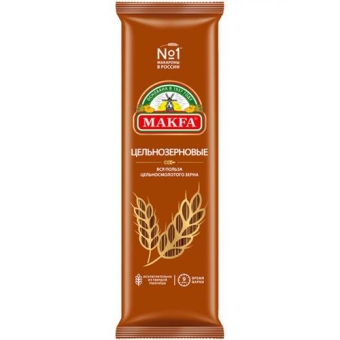 Макаронные изделия Makfa Вермишель длинная цельнозерновая, Макфа, 500 г