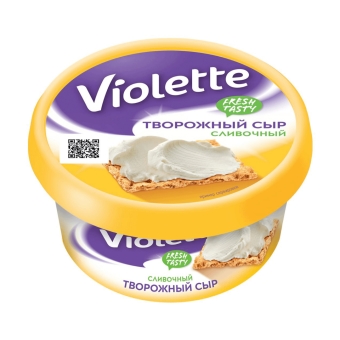 Сыр творожный «Виолетта» Сливочный, Карат, 140 г