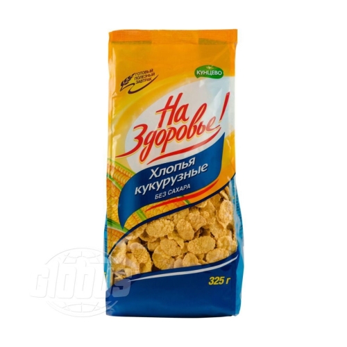 Кукурузные хлопья «На Здоровье!» без сахара, Кунцево, 325 г
