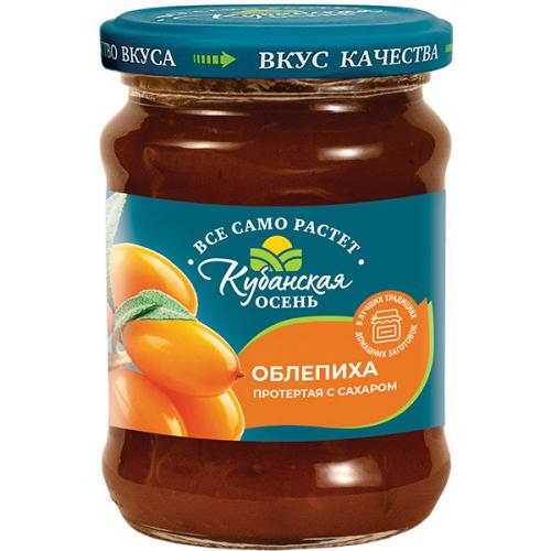 Облепиха Кубанская осень протертая с сахаром, Стоевъ, 280 г