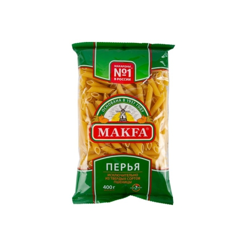 Макароны «Макфа» Перья гр.А в/с, Россия, 400 г