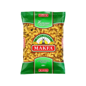 Макароны «Макфа» Спирали гр.А в/с, Россия, 400 г