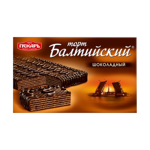 Торт вафельный «Балтийский шоколадный», Пекарь, 320 г