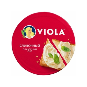 Сыр плавленый «Виола» Сливочный 45% (круг), Россия, 130 г