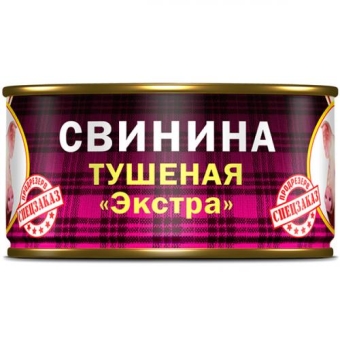 Свинина тушеная Барс Экстра, Барс, 325 г