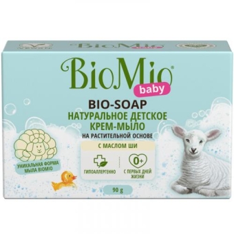 Крем-мыло туалетное BioMio Baby Bio-Soap детское экологичное с маслом ши, SPLAT, 90 г