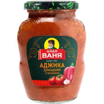 Аджика Дядя Ваня домашняя с чесноком, Дядя Ваня Трейдинг, 370 г